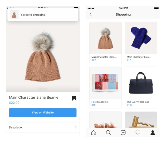 Instagram new shopping