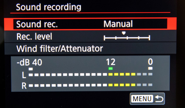 If the sound ‘peaks’ in the red (distortion), dial the level down so it doesn’t go over orange. Generally, aim for recording levels around -12dB to -10dB. Photo: Tim Levy