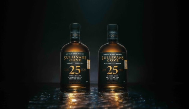 Award winning distillery, Sullivans Cove, has unveiled its 25 Year Old Single Malt whisky, Australia’s oldest single malt ever bottled. According to the distillery, it is also possibly the oldest to have been produced by a continuously operating and dedicated new world whisky distillery. (Image: Sullivans Cove)