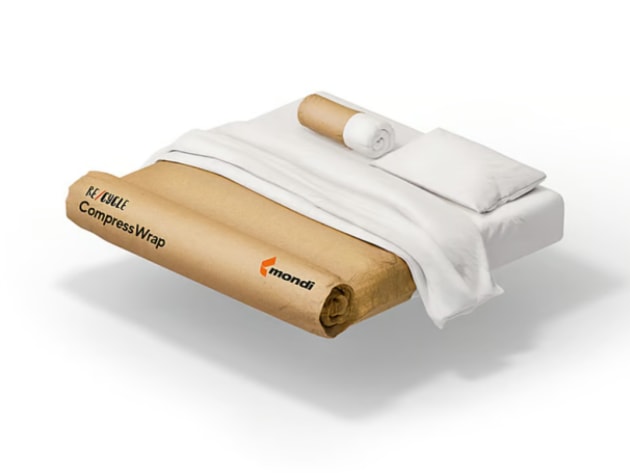 Mondi received the Readers’ Award for its recyclable re/cycle CompressWrap mattress wrapping, chosen by Packaging Europe subscribers.