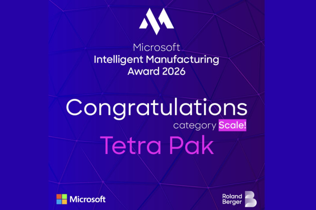 Tetra Pak has won the Microsoft Intelligent Manufacturing Award (MIMA) 2026 in the Scale! category for its next-generation automation and digital portfolio, Tetra Pak Factory OS.