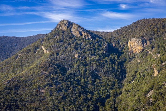 The Pimple is a prominent rock structure extruding to the north of Tidbinbilla Range.