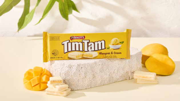 Australia’s iconic chocolate biscuit is bringing a taste of summer indulgence with a new fruity flavour – Tim Tam Mangoes & Cream.
