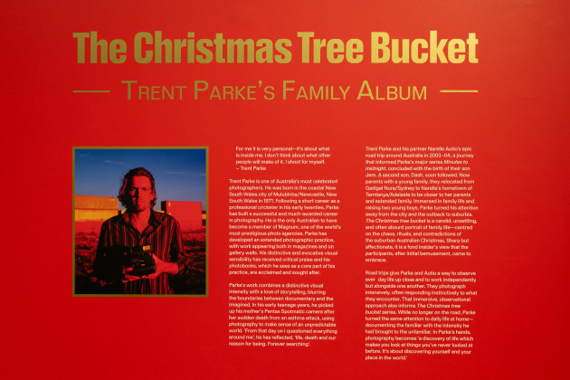 Trent Parke &ndash; The Christmas Tree Bucket exhibition at NGA 2025. Photo: Tim Levy