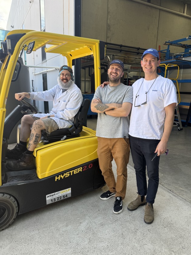 (l-r)Nicolas Middleton, QA manager; Henry Nash, Head of Sales & Operations; co-founder and director, Dominic Goldsworthy.