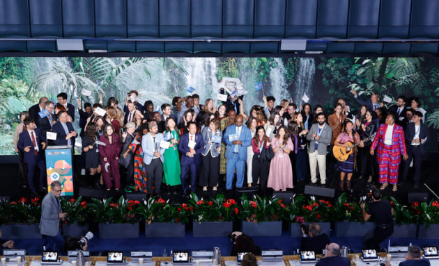 17 October 2025. FAO Headquarters, Rome, Italy. FAO Director-General QU Dongyu takes part to the group picture at the end of the World Food Forum 2025 Closing Ceremony. The fifth edition of the World Food Forum (WFF), the largest annual gathering of agrifood systems stakeholders globally, runned at FAO headquarters in Rome from 10 to 17 October 2025. FAO Headquarters (Plenary Hall).
Image: ©FAO/Giulio Napolitano