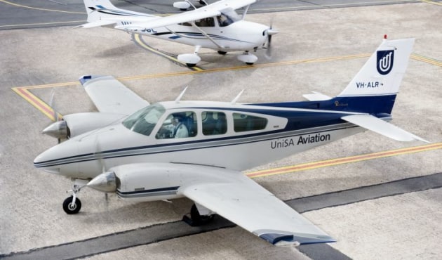 Part of University of South Australia's aviation training fleet. (UniSA)