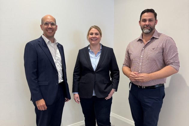 Pictured L-R: Grant Gabriel - CEO ARRC Gold Coast, Tierry Lauren - EGM Visy Recycling, Cr Mark Hammel - Deputy Mayor Gold Coast City Council