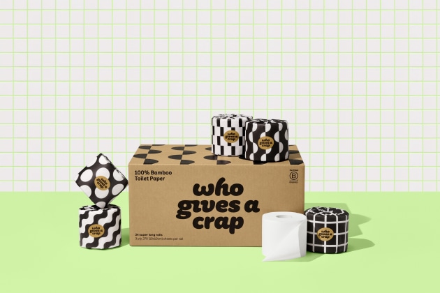 Toilet-paper brand Who Gives A Crap, distributes FSC-certified recycled or bamboo-based household essentials.