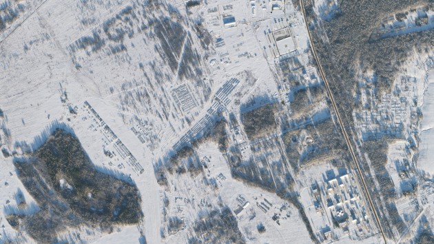 An image of Russian military equipment taken by Planet satellite capabilities.