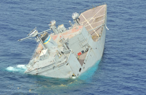 US ship sunk by HMAS Farncomb - now has problems
