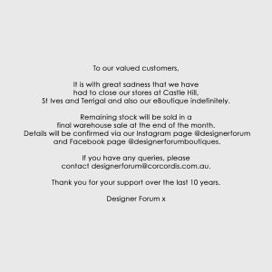Another designer name in liquidation