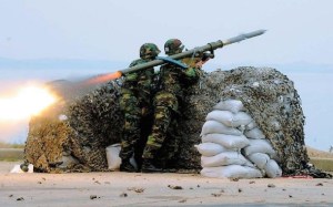 Laser gun for ground based air defence