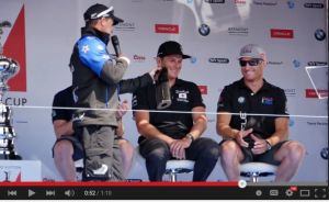 Aussies taking the mickey - Glenn Ashby gets a laugh at Jimmy Spithill's expense