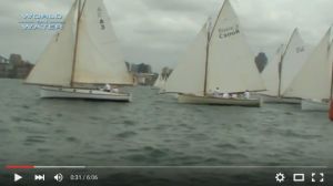 Prime Minister Malcolm Turnbull sails on the old gaffers on Sydney Harbour