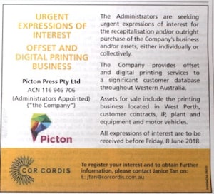 Picton Press owes $9 million