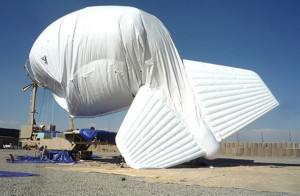 Tethered aerostat surveillance system in wide use