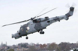 Royal Navy Wildcat helicopter takes flight