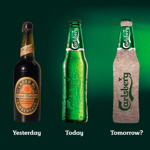 Tomorrow's Carlsberg in a biodegradable wood fibre bottle, perhaps?