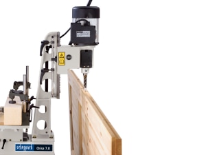 Space saving mortiser for square holes