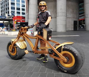 Daniel Strekier&rsquo;s wooden mountain bike