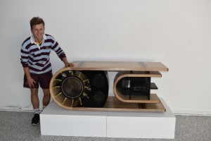 Jamieson Davis's jet turbine inspired entertainment unit