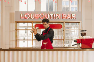 Christian Louboutin serves cocktails in Sydney