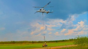 Unmanned helicopter deploys unmanned ground vehicle