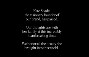 Kate Spade tributes pour in: "an accessories icon"