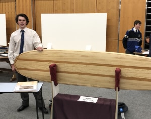 Mathew Jackson's Malibu surfboard