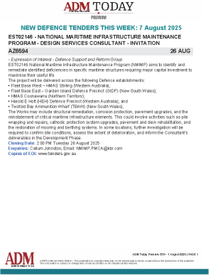 ADM Premium Tenders 07 August 2025