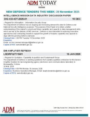 ADM Premium Tenders 20 November 2025