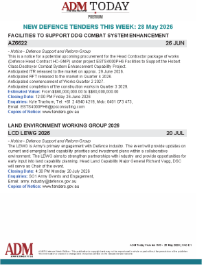 ADM Premium Tenders 28 May 2026