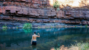Once-in-a-life waterfall appears in the Pilbara