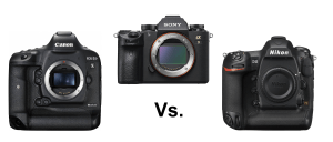 Video: The pro camera shootout: Sony a9 vs. Canon 1DX II vs. Nikon D5