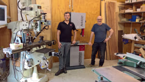 Clockmaker Will Matthysen takes delivery of Felder Machinery award