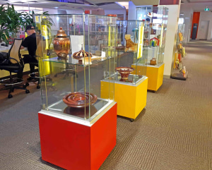 Woodturning exhibition at Brisbane Square Library