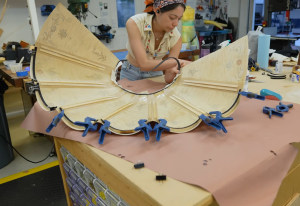 Making a wooden dress for MET Gala