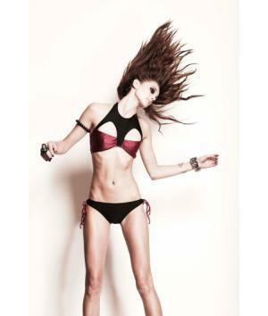 Model businesswomen heads skywards