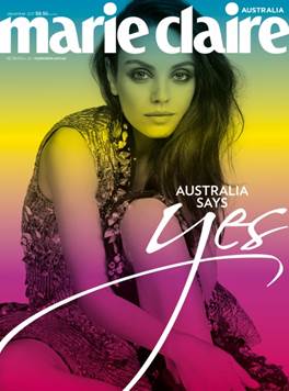 Marie Claire's "Yes" to print magazine cover