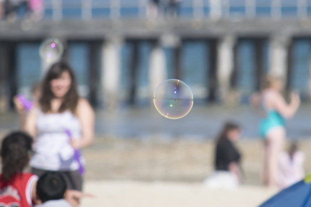 Bubble on the beach