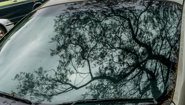 Reflections on a windscreen