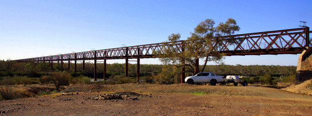 Algebuckina rail bridge.